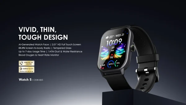 Oraimo Watch 5 Montre intelligente 1ATM HD 2,01"