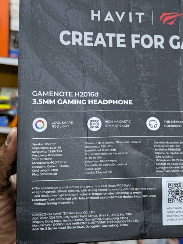 Casque de jeu filaire HAVIT H2016D RGB avec microphone et son surround stéréo – Image 4