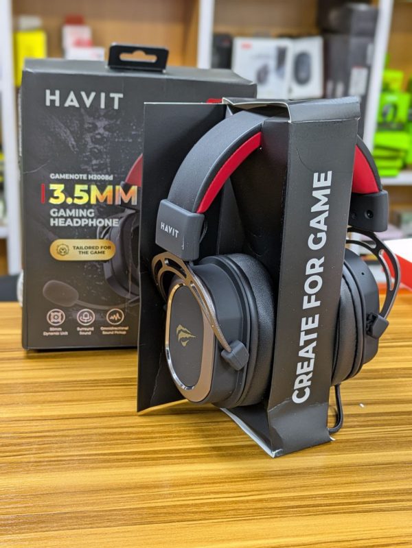 Casque de jeu filaire HAVIT H2008D, micro amovible, prise 3,5 mm, haut-parleurs 50 mm, son surround – Image 3
