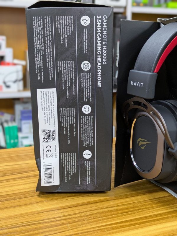 Casque de jeu filaire HAVIT H2008D, micro amovible, prise 3,5 mm, haut-parleurs 50 mm, son surround – Image 5