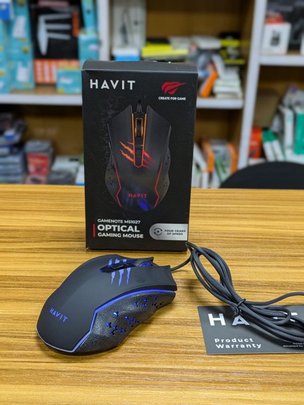 Souris optique de jeu HAVIT MS1027 rétro-éclairée avec fil - USB – Image 2