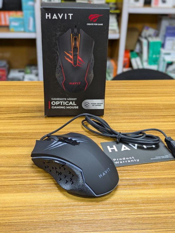 Souris optique de jeu HAVIT MS1027 rétro-éclairée avec fil - USB – Image 4