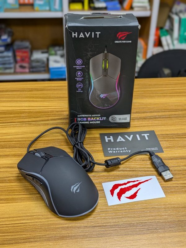 Souris de jeu HAVIT MS1029 RGB USB Filaire – Image 3