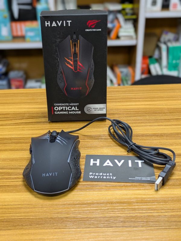 Souris optique de jeu HAVIT MS1027 rétro-éclairée avec fil - USB – Image 3