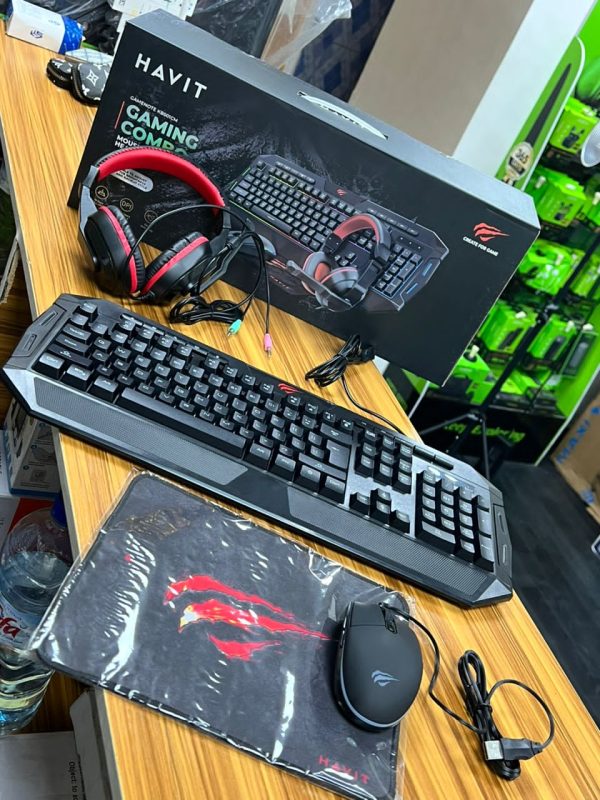 Pack gaming HAVIT 4 en 1 KB501CM: Clavier , Souris , Casque , Tapis – Image 2