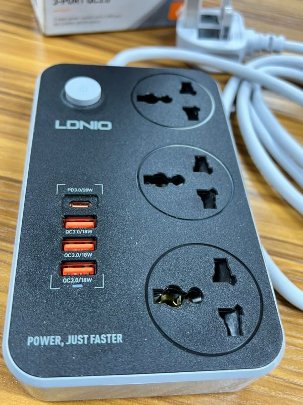 Multiprise 3 prises + USB LDNIO SC3412 (38 W) – Image 6