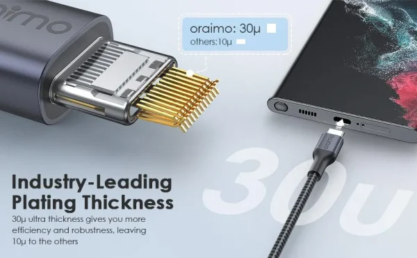 Oraimo PlusLine Câble 3M 5A Type-C vers Type-C – Image 3
