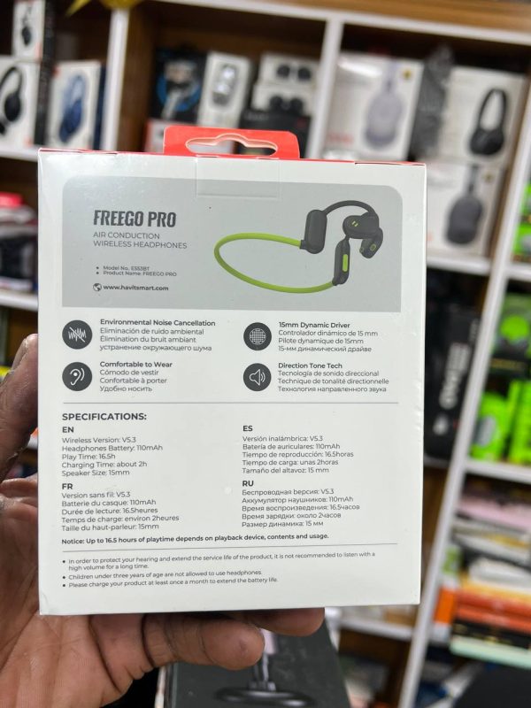 Casque à conduction aérienne HAVIT Freego Pro E553BT – Image 4