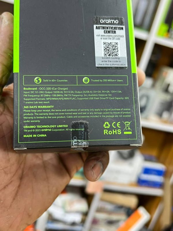 Oraimo Boulevard 18W Car Charger – Image 5