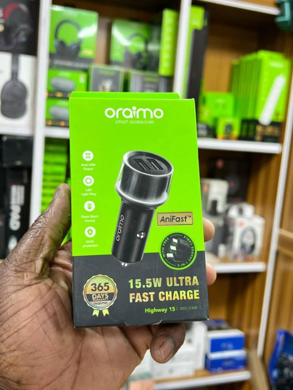 Oraimo Highway 15 Chargeur de voiture 15,5 W – Image 3