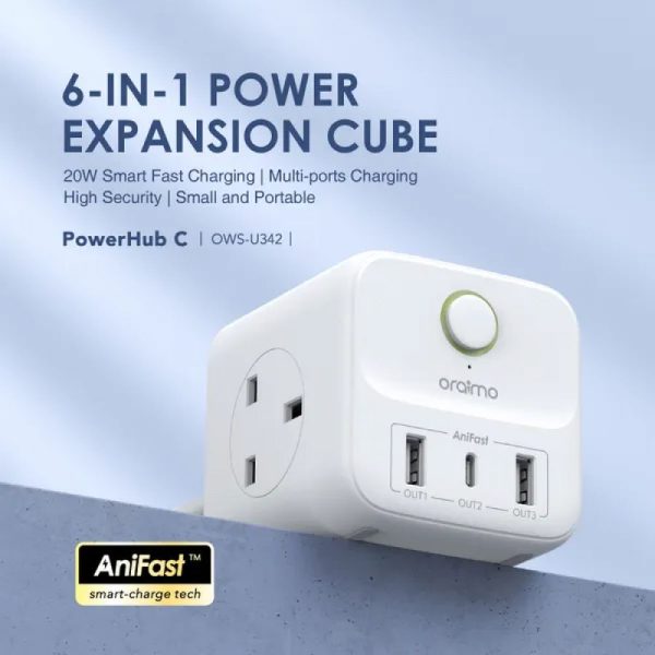 Oraimo PowerHub 2 6 en 1 PowerCube 1.5M – Image 3