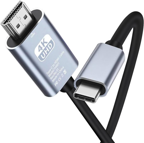 Câble Type-C vers HDMI 4K – Ultra Haute Définition (UHD)