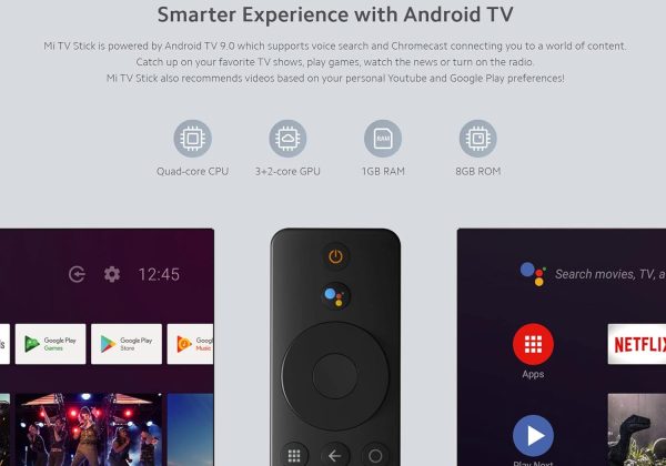 Xiaomi Mi TV Stick, 1 Go RAM + 8 Go ROM 1080P HDR, Quad Core 64 bits, Android 9.0 – Image 2