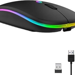 Souris sans fil rechargeable Bluetooth à LED