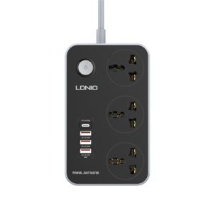 Multiprise 3 prises + USB LDNIO SC3412 (38 W)