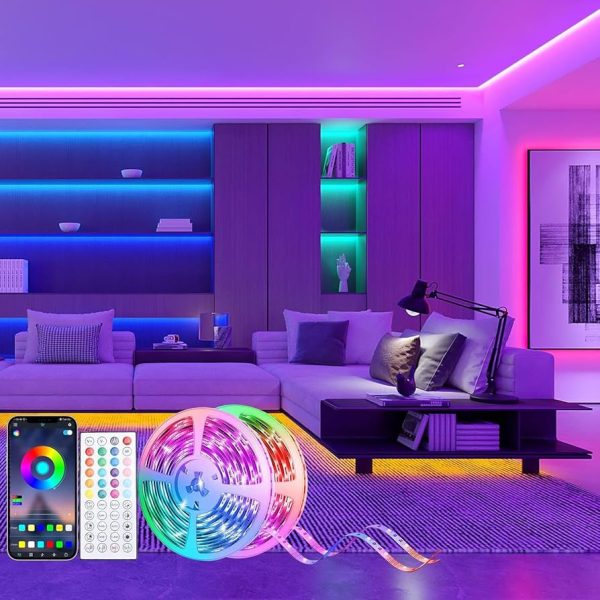 Bande Lumineuse LED Bluetooth 2x5M – Contrôle par Application & Synchronisation Musicale – Image 5