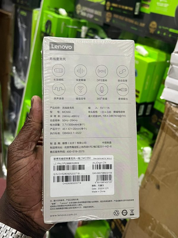 Micro-cravate sans fil Lenovo MC550 avec sac de transport – 2.4 GHz – Image 9