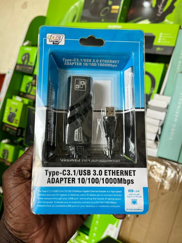 Adaptateur USB 3.0 vers RJ45 Gigabit Ethernet – 10/100/1000 Mbps – Image 2