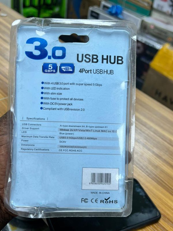 Hub USB 3.0 – Multiports1 vers 4 Ports – Image 3