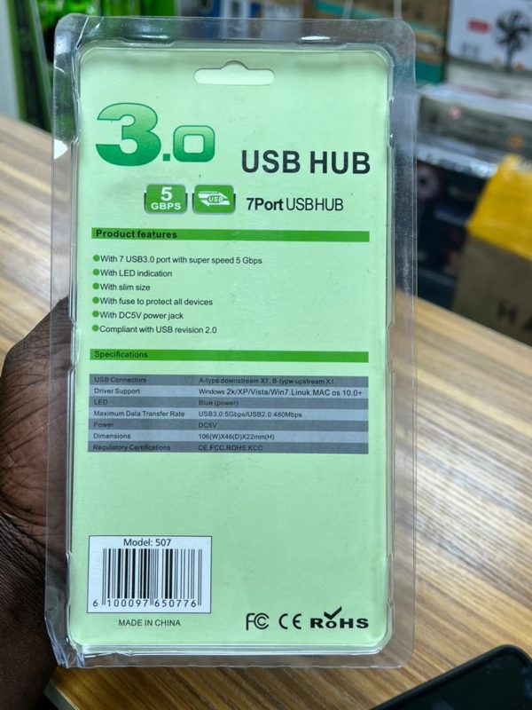 Hub USB 3.0 à 7 Ports – Haute Vitesse 5 Gbps avec Interrupteurs – Image 5