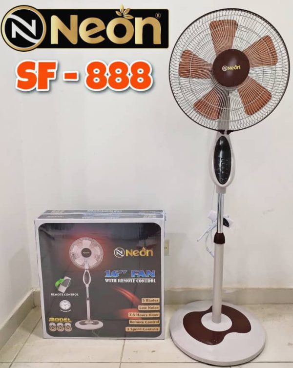 Ventilateur Néon 888 avec télécommande à pied 16”