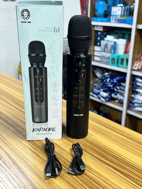 Microphone de karaoké Green Lion - Noir – Image 4
