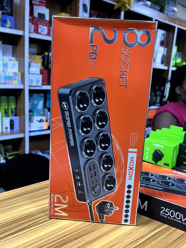 Rallonge Électrique 14-en-1 Moxom avec USB Rapide – 2M
