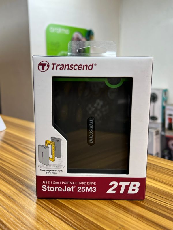 Transcend StoreJet 25M3 – 2TB | Disque Dur Portable USB 3.1 avec Protection Anti-Choc – Image 2