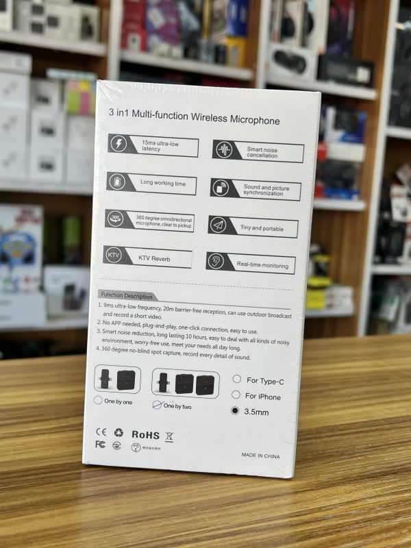Micro Cravate Sans Fil SX31 – Récepteur Type-C + Lightning – Image 3