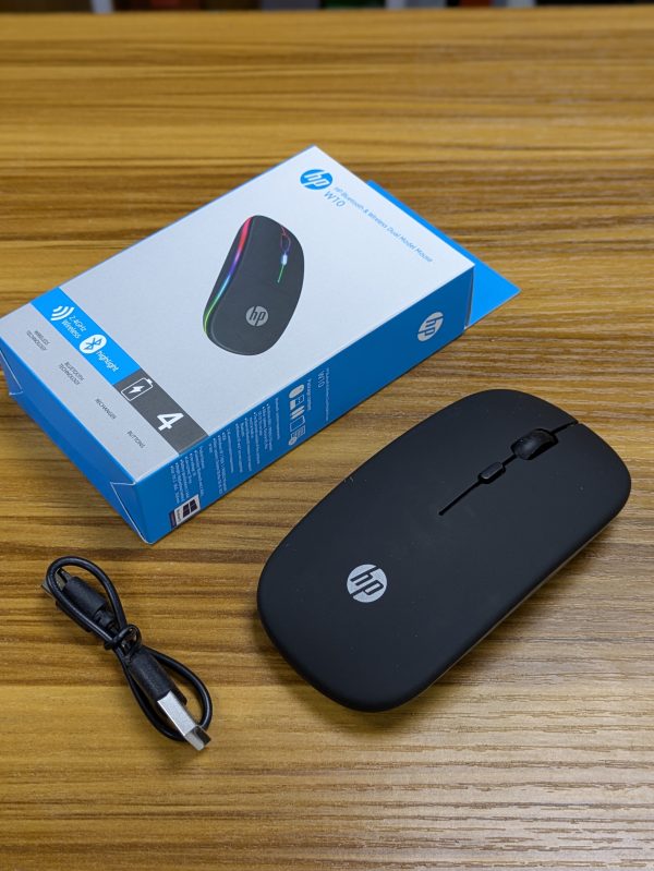 Souris Sans Fil Rechargeable Dual Mode HP W10 – USB 2.4GHz + Bluetooth – Image 2