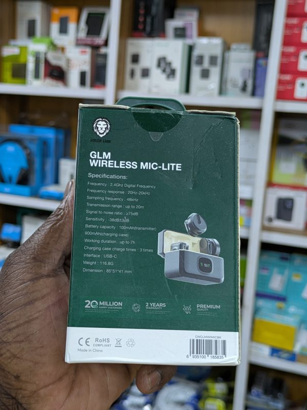 Green Lion GLM-Wireless Mic Lite – Micro Sans Fil Double avec Réduction de Bruit – Image 4