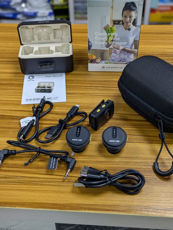 Green Lion GLM-Wireless Mic Lite – Micro Sans Fil Double avec Réduction de Bruit – Image 5