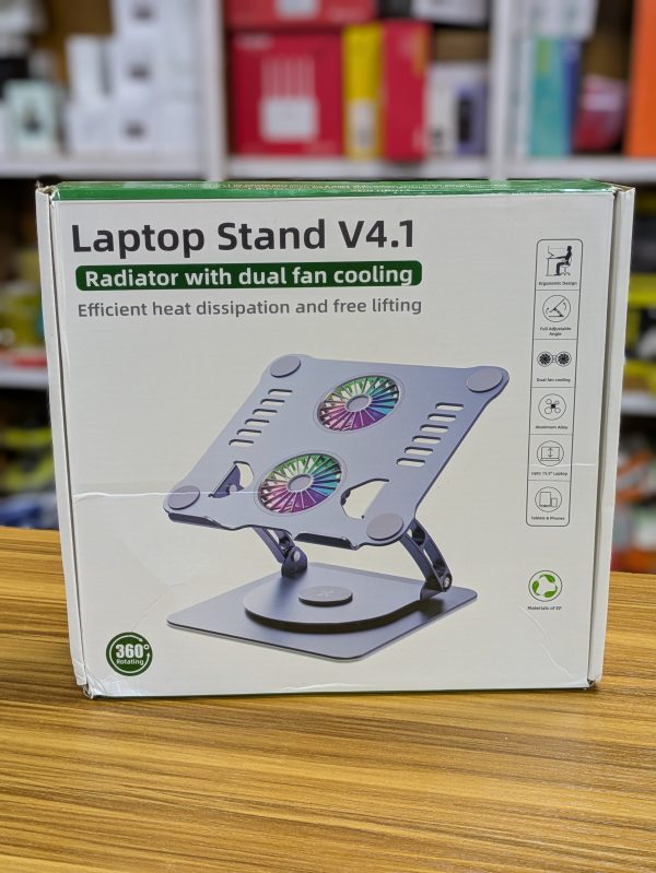 Support avec Refroidisseur à Double Ventilateur & Rotation 360°- Laptop Stand V4.1 – Image 5