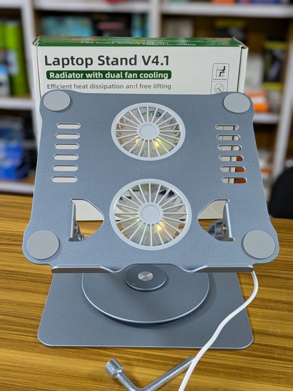Support avec Refroidisseur à Double Ventilateur & Rotation 360°- Laptop Stand V4.1 – Image 4
