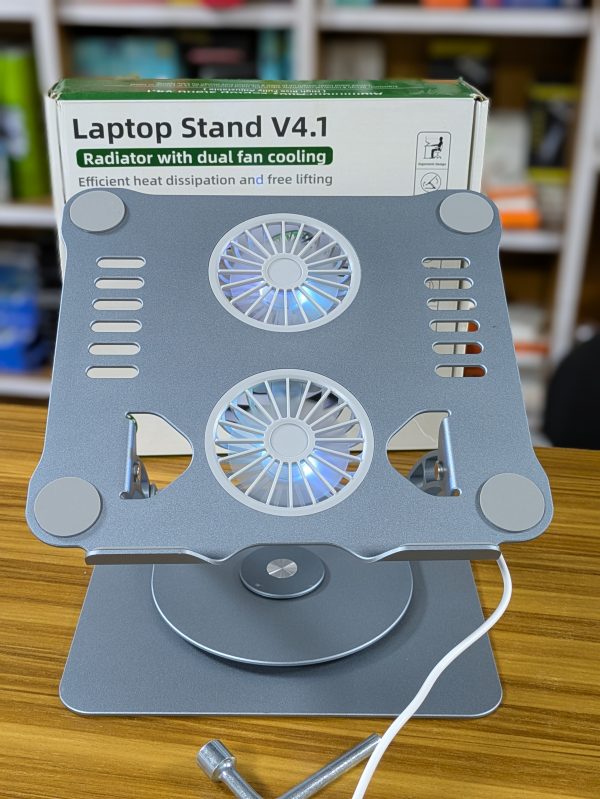 Support avec Refroidisseur à Double Ventilateur & Rotation 360°- Laptop Stand V4.1 – Image 3