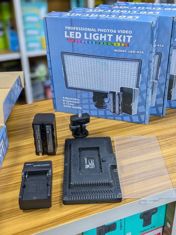 Kit Éclairage LED 416 – Panneau 30W pour Photo/Vidéo avec Batterie 4400mAhJe ddddd & Chargeur – Image 3