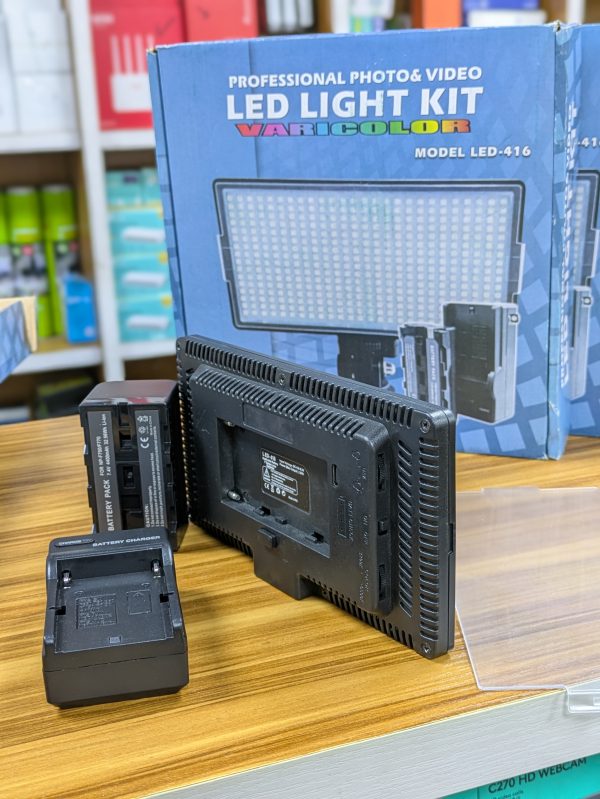Kit Éclairage LED 416 – Panneau 30W pour Photo/Vidéo avec Batterie 4400mAhJe ddddd & Chargeur – Image 4