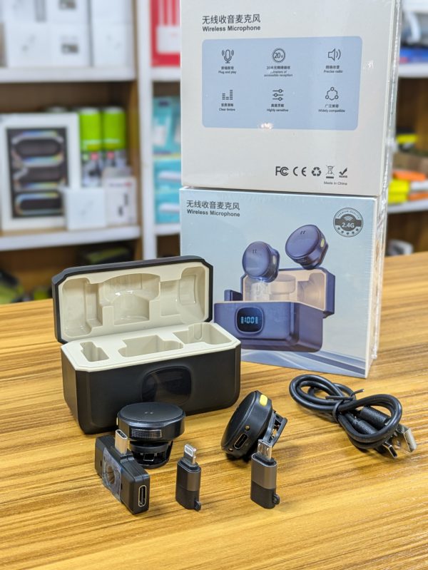 Micro-cravate sans fil magnétique – 40h d’autonomie + boîtier de charge – Image 2