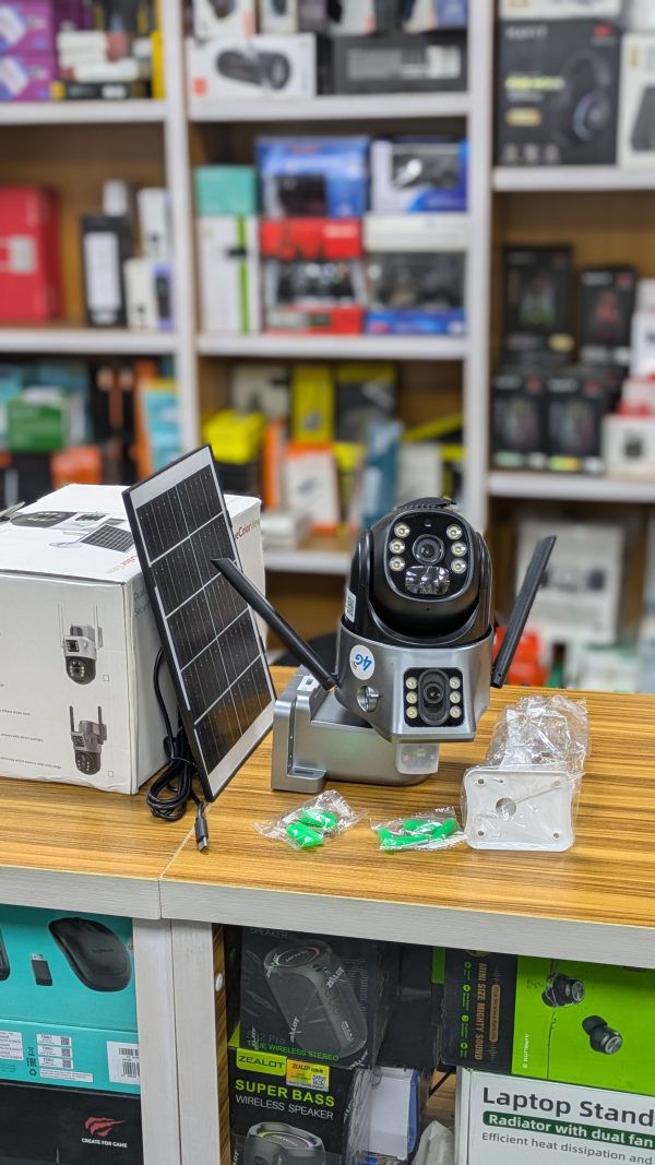 Caméra PTZ solaire sans fil Full HD 4 MP | Réseau solaire intelligent et 4G LTE | Double caméra de sécurité extérieure V380 – Image 4