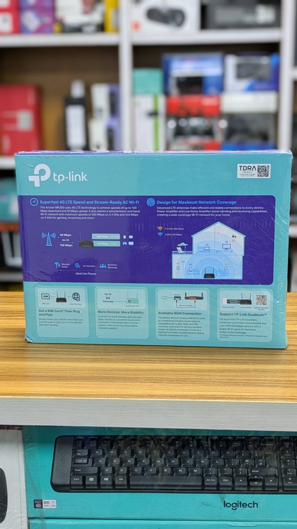 Modem / Routeur 4G LTE WiFi AC750 Mbps bi-bande – TP-Link Archer MR200 – Image 5