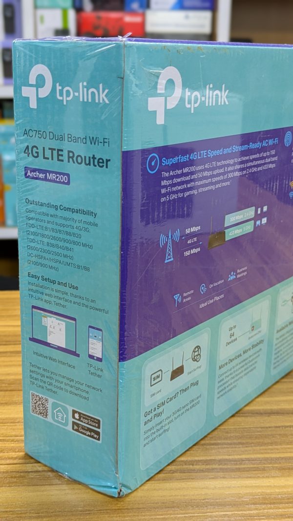 Modem / Routeur 4G LTE WiFi AC750 Mbps bi-bande – TP-Link Archer MR200 – Image 7