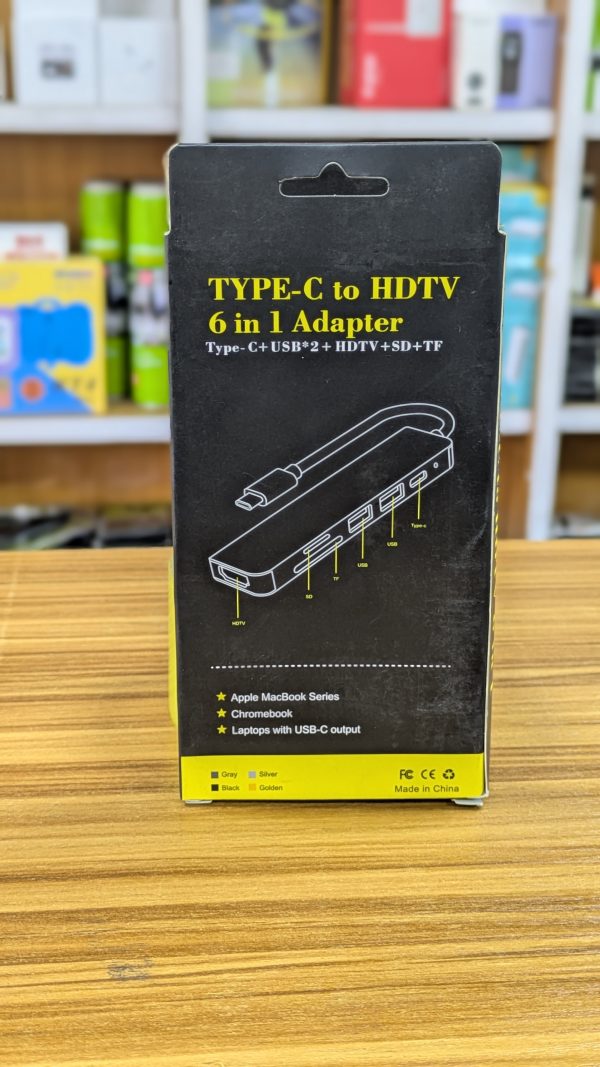 Hub USB-C 6-en-1 – HDMI 4K + SD/TF + USB 3.0 + USB 2.0 + USB-C PD 87W – Image 3