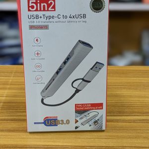 Hub 5 en 2 – USB + Type-C vers 4 Ports USB 3.0