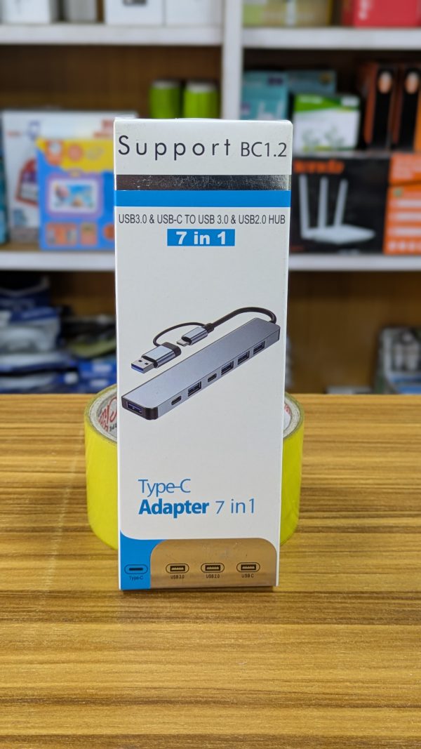 Hub USB 7-en-1 – USB 3.0 & USB-C vers USB 3.0 & USB 2.0 avec Support BC1.2 – Image 2