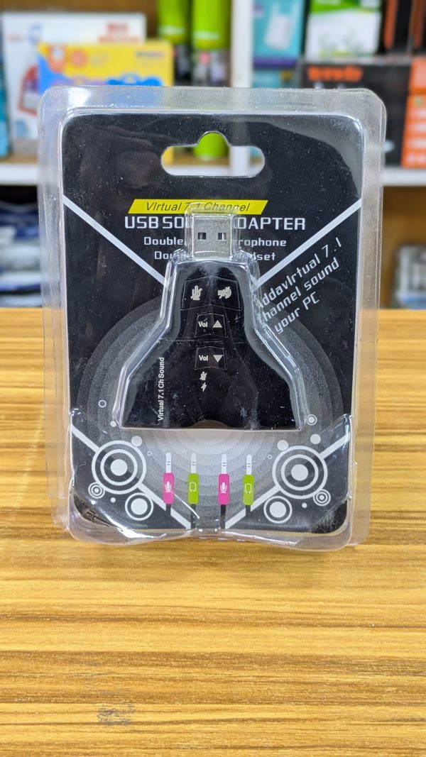 Adaptateur Carte Son Externe USB – Virtual 7.1 Channel avec 4 Ports Jack – Image 2