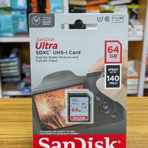 Carte Mémoire SDXC SanDisk Ultra® – 64 Go Jusqu’à 120 Mo/s* – Idéale pour Photos & Vidéos Full HD