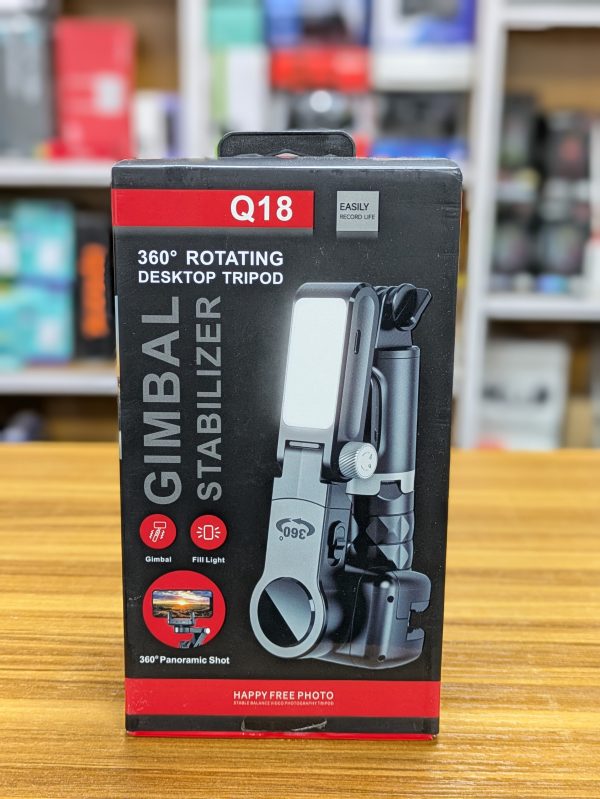 Stabilisateur 2‑en‑1 Q18 – Gimbal + Selfie‑Stick + Trépied – Image 5