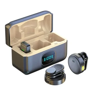 Micro-cravate sans fil magnétique – 40h d’autonomie + boîtier de charge