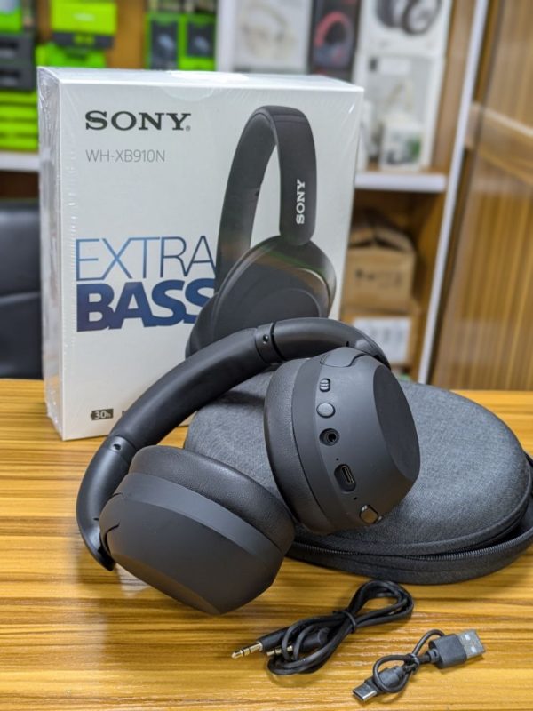 Sony Casque antibruit sans fil WH-XB910N, EXTRA BASS™, jusqu'à 30 heures d'autonomie, design supra-auriculaire – Image 8