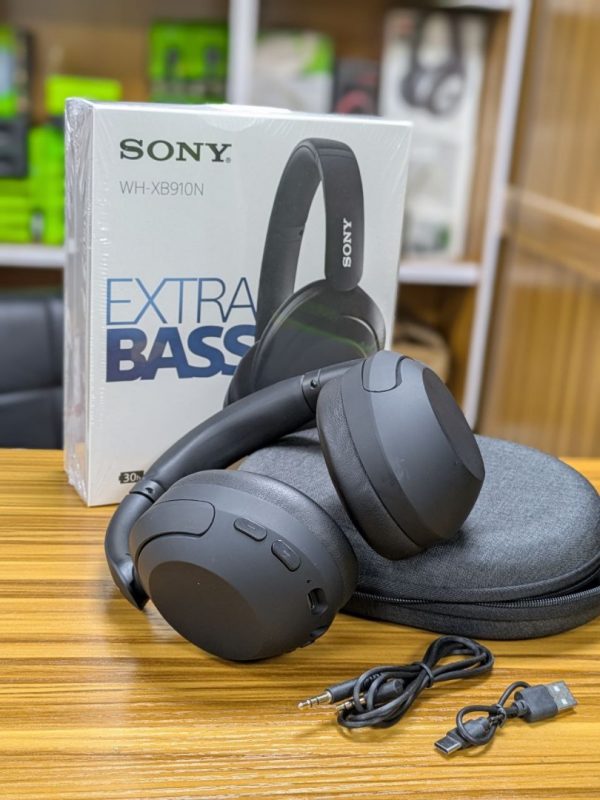 Sony Casque antibruit sans fil WH-XB910N, EXTRA BASS™, jusqu'à 30 heures d'autonomie, design supra-auriculaire – Image 3